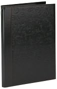 Product Image. Title: Black Bonded Leather Gramercy Embossed Presentation Book