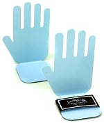 Product Image. Title: Jonathan Adler Blue Hand Metal Bookends (Set of 2)