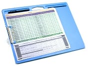 Product Image. Title: Jonathan Adler Flower Blue and Brown Jumbo Lapdesk
