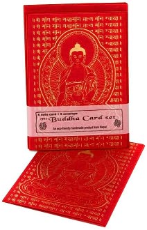 Red Buddha Nepalese Notecard set of 6 by Barnes & Noble: Product Image