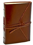 Product Image. Title: Bombay Brown Leather Journal with Tie 4x6