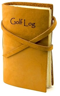 Golf Log Hand Torn Leather Journal (Color: Nubuck) by Rustico: Product Image