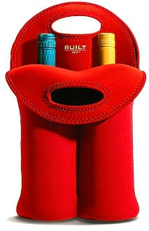Neoprene Two-Bottle Tote (Cranberry Red) by Built NY, Inc.: Product Image