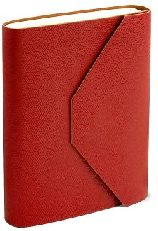 Embossed Leather Journal with Magnetic Closure (Red/5x7) by Eccolo: Product Image