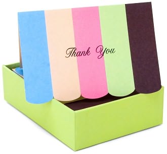 Large Stripes Thank You notecards by Peter Pauper Press, Incorporated: Product Image