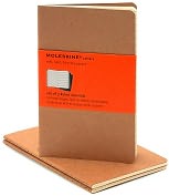 Product Image. Title: Moleskine Cahier Kraft Pocket Ruled Journal, Set of 3