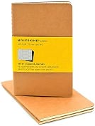 Product Image. Title: Moleskine Cahier Kraft Pocket Squared Journal, Set of 3