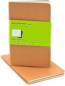 Product Image. Title: Moleskine Cahier Kraft Pocket Plain Journal, Set of 3