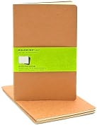 Product Image. Title: Moleskine Cahier Kraft Large Plain Journal, Set of 3