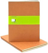 Product Image. Title: Moleskine Cahier Kraft Extra Large Plain Journal, Set of 3