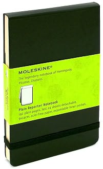 Black Moleskine Plain Reporter Notebook 3.5x5.5 by Moleskine: Product Image