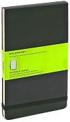 Product Image. Title: Black Moleskine Plain Reporter Notebook 5x8