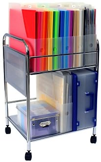 Cropper Hopper Paper Holder Trolley-Silver Metal 25.5"Hx18"Wx15.5"D by ADVANTUS CORPORATION: Product Image