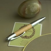Product Image. Title: Maple with Chrome Ballpoint Pen
