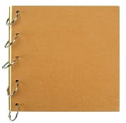 Product Image. Title: Naked Ring Book Kit 8"X8"-Kraft