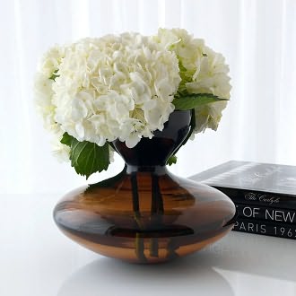 SEO Glass Vase in Chocolate - Short by Torre & Tagus Designs: Product Image