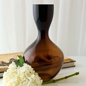 Product Image. Title: SEO Glass Vase in Chocolate - Medium