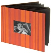Product Image. Title: Newport Printed Stripes in Ruby/Mandarin