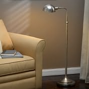 Product Image. Title: Kinetic Pharmacy Floor Lamp Brushed Chrome