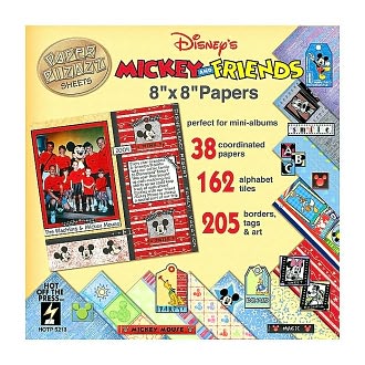 Paper Pizazz Paper Pads 8"X8"-Disney