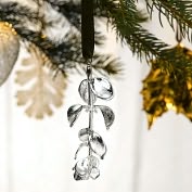 Product Image. Title: Mistletoe Silver Ornament