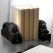 Product Image. Title: Black Lions Bookends