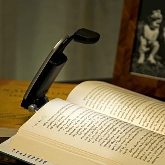 Folding LED Book Light in Silver