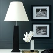 Product Image. Title: Nelson Table Lamp in Chocolate with Natural Paper Shade