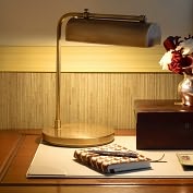 Product Image. Title: Vernon Task Lamp in Hand-Rubbed Antique Brass