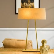 Product Image. Title: Dalton Brass Table Lamp