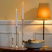 Product Image. Title: Chalfont Silver Candlesticks, set of 3