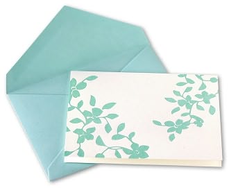 Letterpress Floral Aqua Notes by Crane & Co. Inc.: Product Image