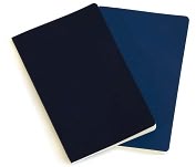 Product Image. Title: Moleskine Volant Large Ruled Notebook, Antwerp/Prussian Blue Set of 2