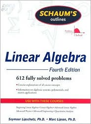 Schaum's Outline of Linear Algebra by Seymour Lipschutz: Book Cover