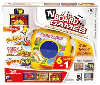 TV Board Games Candyland, Hungry Hippos & Silly 6 Pins Plug & Play