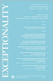 Autism and Applied Behavior Analysis A Special Issue of exceptionality