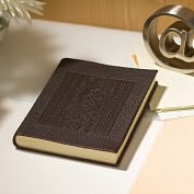 Product Image. Title: Brown Lugano Leather Journal 5x7