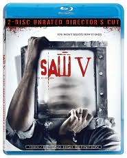 Saw V with Tobin Bell: Blu-ray Cover