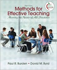 Methods for Effective Teaching by Paul R. Burden: Book Cover