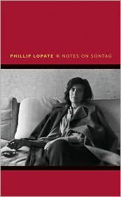 Notes on Sontag by Phillip Lopate: Book Cover