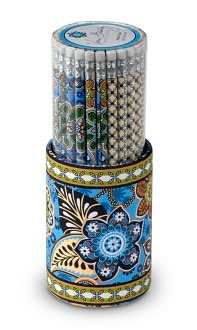 Vera Bradley Bali Blue Pencil Cup with 24 Pencils by Barnes & Noble: Product Image