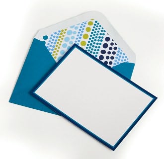 Jonathan Adler Weight Teal & Green Correspondence Notecards Set of 8 by Barnes & Noble: Product Image