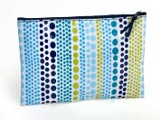 Product Image. Title: Jonathan Adler Weight Teal & Green Coated Fabric Accessory Case