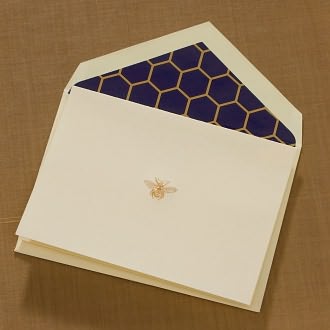 Hand Engraved Bee Notes by Crane & Co. Inc.: Product Image