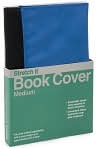 Product Image. Title: Medium Blue Microfiber Bookcover with Stretchable Spine for Paperback Books 6.5x9