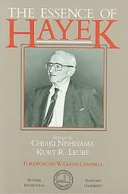 The Essence of Hayek by Chiaki Nishiyama: Book Cover
