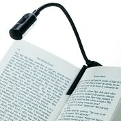 Product Image. Title: 2 LED Black Spike Light Clip-on Booklight