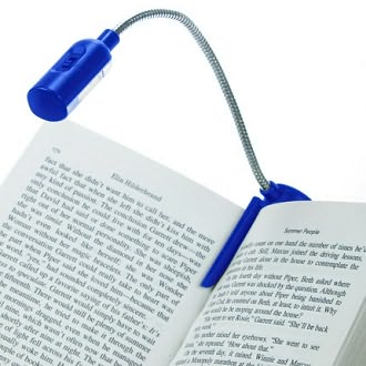 2 LED Blue Spike Light Clip-On Booklight