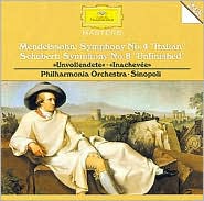 Schubert: Symphony No.8/Mendelssohn: Symphony No.4 by Giuseppe Sinopoli: CD Cover