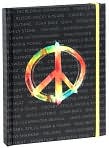 Product Image. Title: Peace Symbol Print Lined Bound Journal (8.25" x 6")